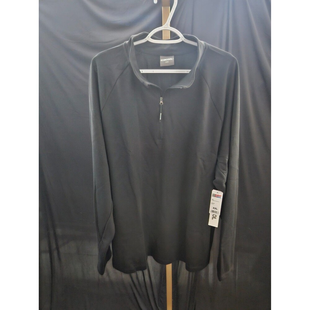 MEN'S 32 DEGREES COOL BLACK HALF ZIP PULLOVER SZ XXL NWT